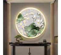 3D LED Wall Art Decor, Nine Fish Picture for Home Entrance Hallway Bedroom