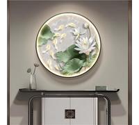 3D LED Wall Art Decor, Nine Fish Picture for Home Entrance Hallway Bedroom