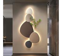 3D LED Wall Art Decor, Plug-in Power Supply Decorative Painting for Living Room, Corridor, Office, Stone Design Wall Hanging Mural