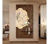 3D LED Wall Art with Light, Sandstone Wall Decor with Remote, Modern Decorative Panel, Hanging Wall Lamp Decor for Living Room Bedroom Entryway