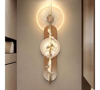 3D LED Wall Art with Remote Control, Dimmable Koi Fish Sculpture Lamp, Modern Chinese Feng Shui Decor for Living Room and Entryway, 70.9x23.6in