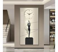 3D LED Wall Clock - Silent Battery Operated Decorative Clock, Easy to Read Unique Design for Bedroom, Living Room, Stylish Home Decor, 15 x 31 in