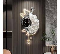 3D LED Wall Decor, Wall Mounted Art, Silent Quartz Clock, Large Peacock Accent Piece for Living Room, Bedroom, Entryway