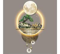 3D LED Wall Sculpture with Pine Design, Luminous Metal Art Decor for Modern Home Lighting and Welcoming Atmosphere