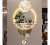 3D LED Wall Sculpture with Pine Design, Luminous Metal Art Decor for Modern Home Lighting and Welcoming Atmosphere