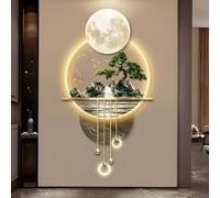 3D LED Wall Sculpture with Pine Design, Luminous Metal Art Decor for Modern Home Lighting and Welcoming Atmosphere