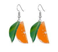 3D Lemon Earrings for Women Charm Lemons Drop Dangle Earrings Cute Statement Fruit Earring Jewelry, Middle, Resin, No Gemstone