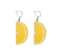 3D Lemon Earrings for Women Cute Lemon Drop Dangle Earrings Charm Statement Citrus Fruit Earrings Fun Lemon Dangle Earrings Jewelry, One Size, Zinc, No Gemstone