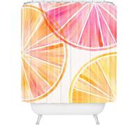 3D Lemon Fruit Shower Curtain Fruit Pattern Shower Curtains Mould Proof Resistant Waterproof Polyester Fabric Bathroom Curtains 240 x 200 cm Bath Curtain for Wet Rooms D-768