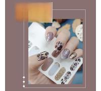3D Leopard Sticker Decals Creative Fake Wraps Tips Manicure Art Patchs Full Polish Sticker