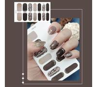 3D Leopard Sticker Decals Creative Fake Wraps Tips Manicure Art Patchs Full Polish Sticker