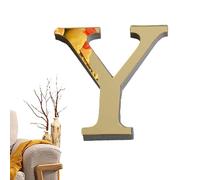 3D Letters Wall Decoration, 3D Mirror Wall Sticker - Large Letters Light Gold, Decorative 'Hanging on the Farm' for Wedding Party Home Office Bedroom