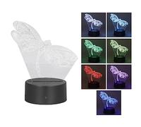 3D Light, 3D Table Light Dragonfly LED Decorative Beside Lamp 7 Color Touch Switch for Bedroom, Desktop Decorative Lights, Night