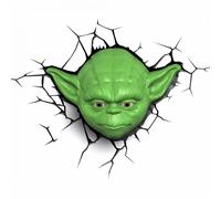 3D Light FX 50025 Star Wars Yoda 3D Deco Light, Plastic, Green
