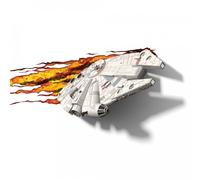3D Light FX 50034 Star Wars Millennium Falcon 3D Deco Light, Plastic, White/Grey/Cream