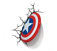 3D Light FX 816733002187 Marvel Captain America Shield 3D Wall Light, Red, White and Blue