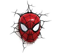 3D Light FX 816733002224 Spiderman Marvel Spider Man Mask 3D Wall Light, Plastic, Red