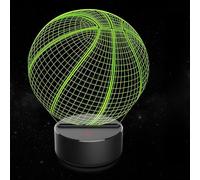 3D Lights 7 Light Night Basketball Table Optical Colors Lamp Desk LED Light Stands for Photography (Clear, One Size)