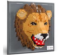 3D Lion Animal Wall Art Micro Mini Building Blocks Set for Adults, No Compatible with Lego, Unique Table Display & Home Wall Decor, Creative Toy Gift for Chritsmas Birthday (2005 PCS)