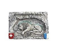 3D Lion Monument Lucerne Switzerland Refrigerator Fridge Magnet Tourist Souvenirs Handmade Resin Craft Magnetic Stickers Home Kitchen Decoration Travel Gift