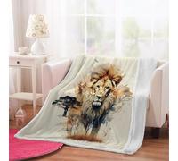 3D Lion Throw Blanket 100x130cm Microfiber Fleece Ultra Soft Cozy Plush Warm Lion Sherpa Blanket All Season for Home Couch Bed Chair Travel（Pattern 6-5）