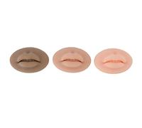 3D Lip Practice Skin,3pcs Tattoo Practice Lips,Silicone Microblading Practice Skin,Fake Skin Tattoo Skin Cosmetic for Tattoo Artists, Beginners Cosmetic Makeup Lips Training