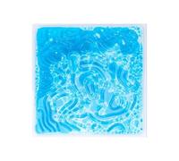 3D Liquid Sensory Tiles with Textured Surface - Interlocking Floor Mat for Sensory Play, Motor Skills Development & Pikler Triangle Accessories(Blue)