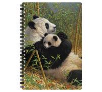 3D LiveLife A5 Notebook - A New Dynasty from Deluxebase. Spiral Bound Lined Notebook with 80 Recycled Pages, 3D Panda Art Notebooks for Work, Gifts and School Supplies, (21 x 14.5 cm)