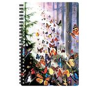 3D LiveLife A5 Notebook - Butterfly Woods from Deluxebase. Spiral Bound Lined Notebook with 80 Recycled Pages, 3D Butterfly Art Notebooks for Work, Gifts and School Supplies, (21 x 14.5 cm).