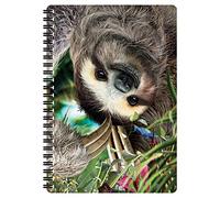 3D LiveLife A5 Notebook - Hangin' Around from Deluxebase. Spiral Bound Lined Notebook with 80 Recycled Pages, 3D Cute Sloth Art Notebooks for Work, Gifts and School Supplies, (21 x 14.5 cm).