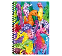 3D LiveLife A5 Notebook - Hilarious Hippocampus from Deluxebase. Spiral Bound Lined Notebook with 80 Recycled Pages, 3D Seahorse Art Notebooks for Work, Gifts and School Supplies, (21 x 14.5 cm)