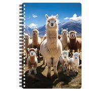 3D LiveLife A5 Notebook - Llamarama from Deluxebase. Spiral Bound Lined Notebook with 80 Recycled Pages, 3D Llama Art Notebooks for Work, Gifts and School Supplies, (21 x 14.5 cm).
