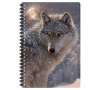 3D LiveLife A5 Notebook - Lone Wolf from Deluxebase. Spiral Bound Lined Notebook with 80 Recycled Pages, 3D Wolf Art Notebooks for Work, Gifts and School Supplies, (21 x 14.5 cm)