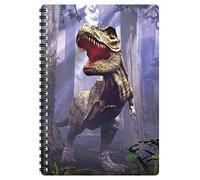 3D LiveLife A5 Notebook - T-Rex Scene from Deluxebase. Spiral Bound Lined Notebook with 80 Recycled Pages, 3D Dinosaur Art Notebooks for Work, Gifts and School Supplies, (21 x 14.5 cm).