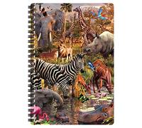 3D LiveLife A5 Notebook - Waterhole from Deluxebase. 80 Page Lenticular 3D Safari Animal Notebook. Superb School or Office Stationery with Artwork Licensed from Renowned Artist David Penfound