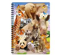 3D LiveLife A5 Notebook - Wild Smile from Deluxebase. Spiral Bound Lined Notebook with 80 Recycled Pages, 3D Safari Animal Art Notebooks for Work, Gifts and School Supplies, (21 x 14.5 cm).