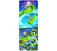 3D LiveLife Bookmark - Alien Nation from Deluxebase. Cute Lenticular Alien Page Marker. Novelty Themed Accessories for Book Lovers. Small Gifts for Men, Women, Writers and Teachers.