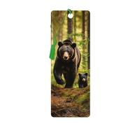 3D LiveLife Bookmark - Black Bear Family Stroll from Deluxebase. Cute Lenticular Bear Page Marker. Animal Themed Accessories for Book Lovers. Small Gifts for Men, Women, Writers and Teachers.