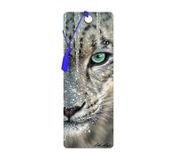 3D LiveLife Bookmark - Blue Ice from Deluxebase. Cute Lenticular Snow Leopard Page Marker. Animal Themed Accessories for Book Lovers. Small Gifts for Men, Women, Writers and Teachers.