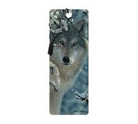 3D LiveLife Bookmark - Broken Silence from Deluxebase. Cute Lenticular Wolf Page Marker. Animal Themed Accessories for Book Lovers. Small Gifts for Men, Women, Writers and Teachers.
