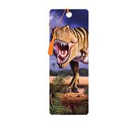 3D LiveLife Bookmark - Brown Rex from Deluxebase. Cute Lenticular Dinosaur Page Marker. Animal Themed Accessories for Book Lovers. Small Gifts for Men, Women, Writers and Teachers.