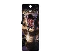 3D LiveLife Bookmark - Cobra from Deluxebase. Cute Lenticular Snake Page Marker. Animal Themed Accessories for Book Lovers. Small Gifts for Men, Women, Writers and Teachers.