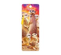 3D LiveLife Bookmark - Cool Meerkats from Deluxebase. A Meerkat Bookmark with lenticular 3D Artwork Licensed from Renowned Artist Michael Searle
