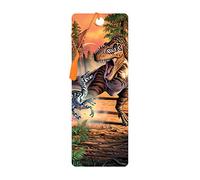 3D LiveLife Bookmark - Dino Battle from Deluxebase. Cute Lenticular Dinosaur Page Marker. Animal Themed Accessories for Book Lovers. Small Gifts for Men, Women, Writers and Teachers.