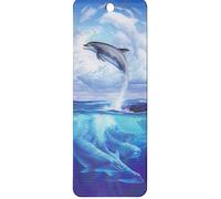 3D LiveLife Bookmark - Dolphin Symphony from Deluxebase. Cute Lenticular Dolphin Page Marker. Animal Themed Accessories for Book Lovers. Small Gifts for Men, Women, Writers and Teachers.