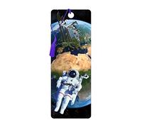3D LiveLife Bookmark - Earth from Space from Deluxebase. Cute Lenticular Astronaut Page Marker. Space Themed Accessories for Book Lovers. Small Gifts for Men, Women, Writers and Teachers.