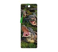 3D LiveLife Bookmark - Gator Bog from Deluxebase. Cute Lenticular Alligator Page Marker. Animal Themed Accessories for Book Lovers. Small Gifts for Men, Women, Writers and Teachers.