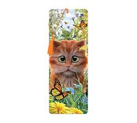 3D LiveLife Bookmark - Ginger Kitten from Deluxebase. Cute Lenticular Cat Page Marker. Animal Themed Accessories for Book Lovers. Small Gifts for Men, Women, Writers and Teachers.