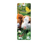 3D LiveLife Bookmark - Guinea Pigs from Deluxebase. Cute Lenticular Guinea Pig Page Marker. Animal Themed Accessories for Book Lovers. Small Gifts for Men, Women, Writers and Teachers.