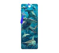 3D LiveLife Bookmark - Hammerhead Shark from Deluxebase. Cute Lenticular Shark Page Marker. Animal Themed Accessories for Book Lovers. Small Gifts for Men, Women, Writers and Teachers.